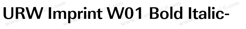 URW Imprint W01 Bold Italic字体转换